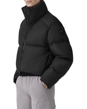 Canada Goose Garnet Cropped Puffer Coat - Black