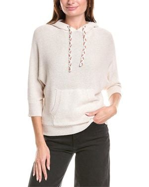 27milesmalibu Linen-blend Hooded Sweater - White