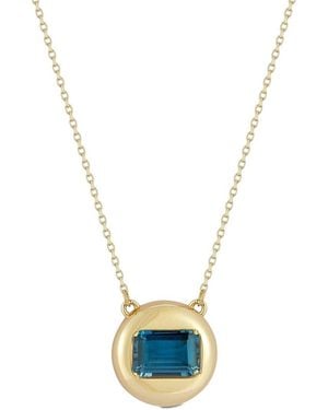 Ember Fine Jewelry 14K London Topaz Necklace - White