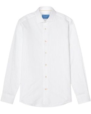 Robert Talbott Reynolds Dobby Stripe Shirt - White