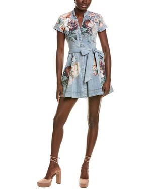Alice + Olivia Lucy Mini Denim Shirtdress - Blue