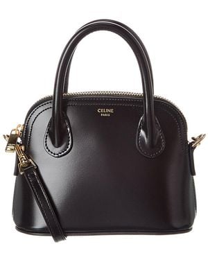 Celine Honorine Mini Triomphe Leather Satchel - Black