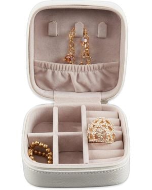 Bey-berk Ava Jewelry Case - White