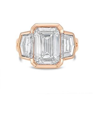 Diana M. Jewels Diana M. 18K Rose 16.75 Ct. Tw. Lab-Grown Diamond Bezel Ring - White