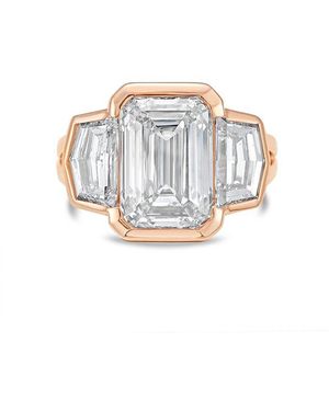 Diana M. Jewels Diana M. 18K Rose 16.75 Ct. Tw. Lab-Grown Diamond Bezel Ring - White