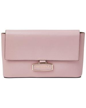 Bruno Magli Stella Leather Clutch Crossbody - Pink