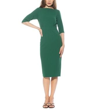 Alexia Admor Seraphina Boatneck Sheath Dress - Green