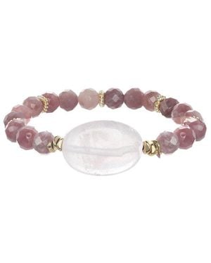 Rachel Reinhardt Jewelry Quartz Stretch Bracelet - White
