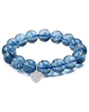 Liv Oliver 18K Plated 35.00 Ct. Tw. Agate Cz Bracelet - Blue
