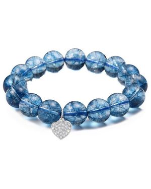 Liv Oliver 18K Plated 21.20 Ct. Tw. Topaz Quartz Charm Bracelet - Blue