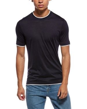 Brunello Cucinelli Silk-Blend T-Shirt - Black