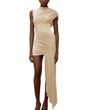 LEBRIN ATELIER Solid Mini Dress - Natural