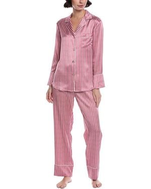 Petite Plume 2Pc Silk Pyjama Set - Red