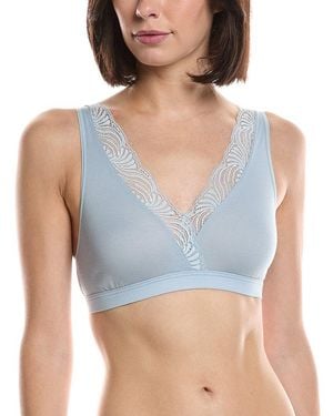 Hanro Lace Trim Soft Cup Bra - Blue