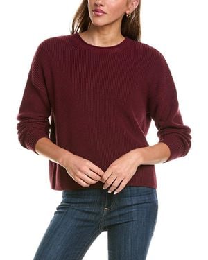 525 America Cropped Relaxed Crewneck Pullover - Red