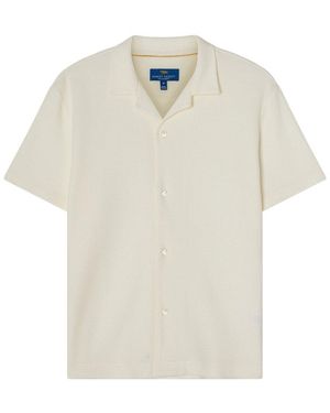 Robert Talbott Williams Waffle Knit Camp Shirt - White