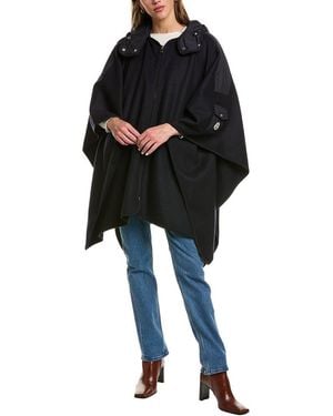 Moncler Wool-Blend Cape - Black