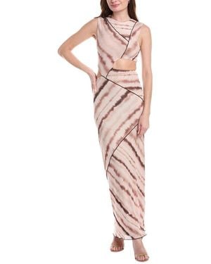 Misha Salli Mesh Gown - Pink