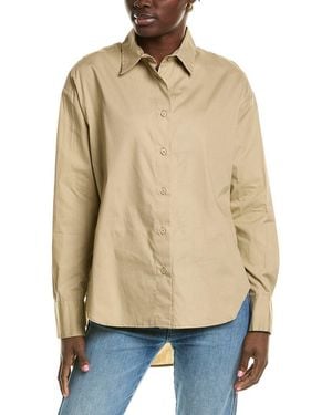 Enza Costa Poplin Shirt - Natural