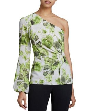 Santorelli Julia One-Shoulder Blouse - Green