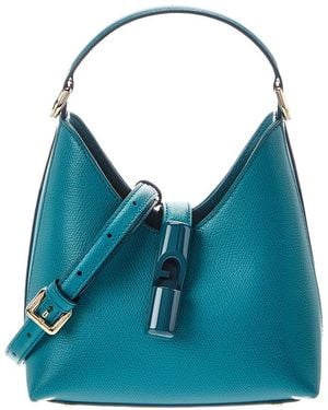 Furla Iride Mini Leather Hobo Crossbody - Blue