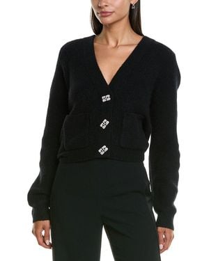 Ganni Alpaca & Wool-Blend Cardigan - Black