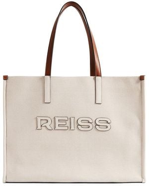 Reiss Lola Logo Tote - Natural