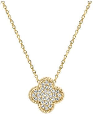 Gabi Rielle 14K Over Cz Sparkling Necklace - Metallic