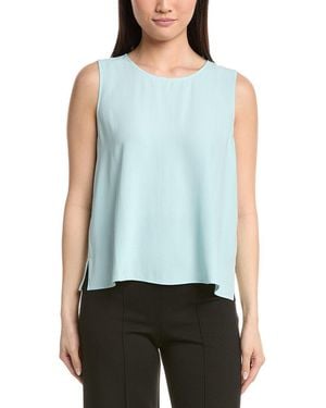 Eileen Fisher Round Neck Silk Shell - Red
