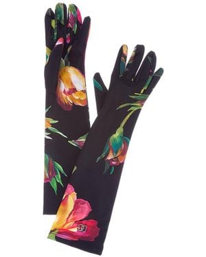 Dolce & Gabbana Dnu Inv Floral Print Glove - Blue