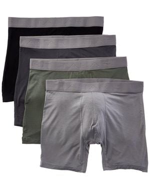 Tahari 4pk Modern Fit Luxe Micro Ultra Soft Boxer Brief - Grey