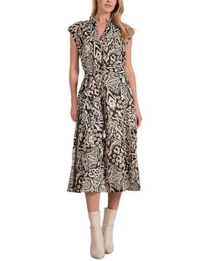 Elan Midi Dress - Brown