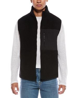 Vince Teddy Fleece Vest - Black