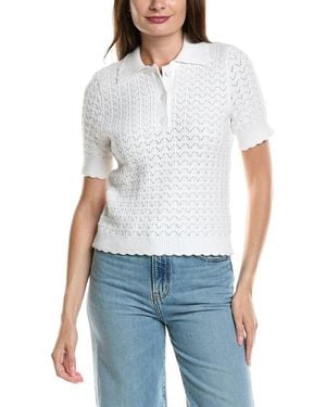 Design History Polo Sweater - White