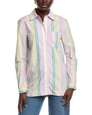 Ganni Stripe Shirt - White