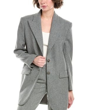 Michael Kors Wool Boyfriend Blazer - Grey