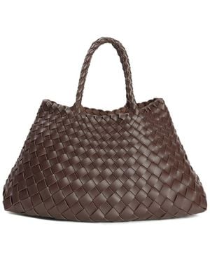 Tiffany & Fred Paris Tiffany & Fred Hand-Woven Leather Tote - Brown
