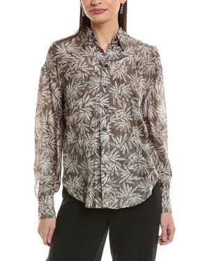 Brunello Cucinelli Silk Blouse - Gray