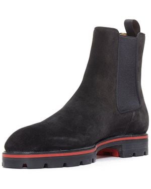 Christian Louboutin Suede Alpinono Boot (Authentic Pre-Loved) - Black