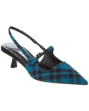 Jimmy Choo Didi 45 Tartan Slingback Pump - Blue