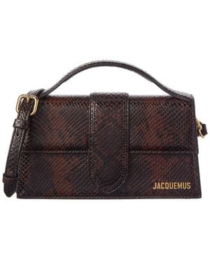 Jacquemus The Bambino Python-Embossed Leather Shoulder Bag - Black