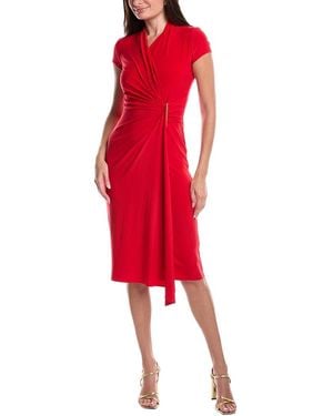 Joseph Ribkoff Gathered Faux Wrap Dress