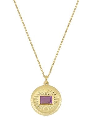 Bony Levy 14K Colour 14K 0.27 Ct. Tw. 1 Amethyst Pendant Necklace - Metallic