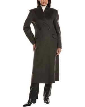 Lamarque Double Face Wool-Blend Coat - Black