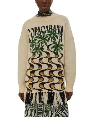 FARM Rio Wool-Blend Jumper - Green