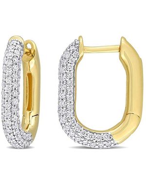 Rina Limor 14K 1.18 Ct. Tw. Diamond Clip-On Hoops - Metallic