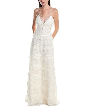 Sachin & Babi Nina Gown - White