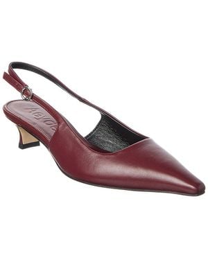 Aeyde Catrina Slingback Leather Pump - Brown