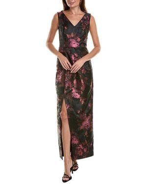 Kay Unger Liana Column Gown - Purple