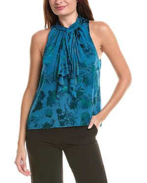 Cinq À Sept Satin Keoni Top - Blue
